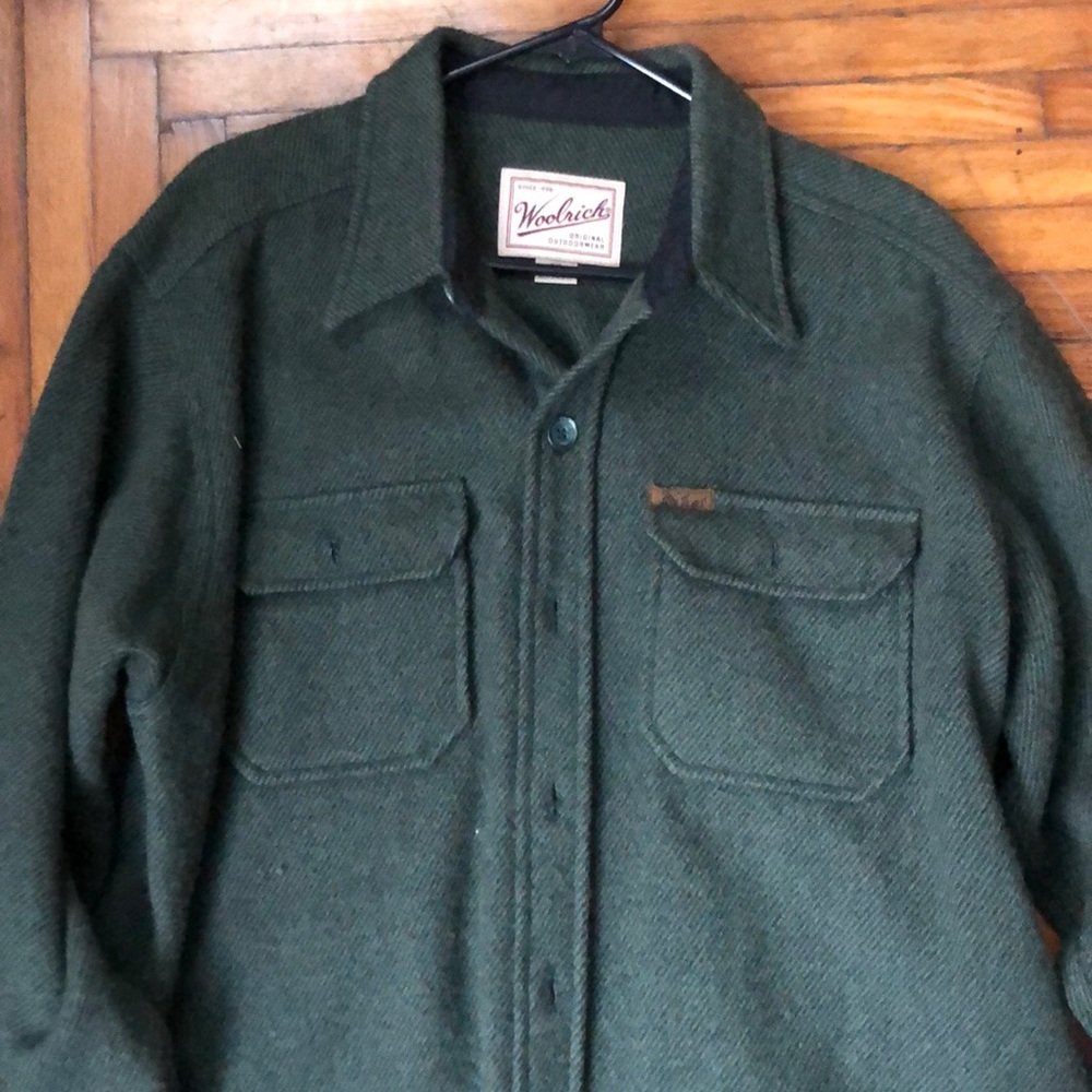 Men’s Woolrich Wool Button-Up Shirt Jacket
